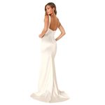 Lulus Lulu’s Sensational Promise White Satin Square Neck Mermaid Dress Women’s XL Photo 10