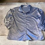 NA-KD puff sleeve satin blouse blue Photo 3