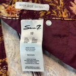 Seven7  High Rise Skinny Corduroy Pants Dark‎ Floral Print Fall Women's Size 18 Photo 9