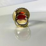 INC Large Coral Stone Ring Photo 2