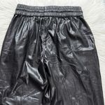 BLANK NYC Black Faux Leather Joggers Photo 7