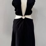 Princess Polly  Twilight Time Black Cut Out Halter Satin Mini Dress  size 8 Photo 3