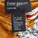 Free Press  Orange Floral Ruched Front Skirt Large New Photo 2