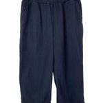 LOGO By Lori Goldstein Beach to Street Cotton Gauze Crop Ankle Pants Sz LP Black Photo 1