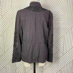 Anthropologie  Love Sam Travis‎ Military Jacket Beaded Charcoal Gray Size Medium Photo 9