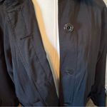 Jones New York Vintage  Black Trench Coat Removable Wool Lining Petite 6 P Photo 7