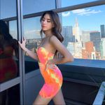 Revolve  Maeve Mini Dress in Orange Tie Dye Photo 2