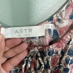 ASTR  the Label Cold Shoulder Pink Blue Floral Boho Summer Romper SZ S Photo 2