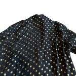 Figue Caroline Metallic Wrap Dress Black Gold Kimono Wide Sleeves Size Small Photo 9