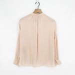 Zadig & Voltaire Tink Relaxed Long Sleeve Satin Blouse Blush Pink Women's XS Photo 5