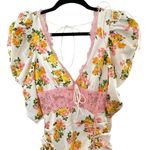 For Love & Lemons NWT  Emma Midi Dress - Marigold Photo 4