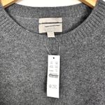 J.Crew Cashmere Shrunken Crewneck Sweater Heather Charcoal Cropped Fit Sz M NWT Photo 4