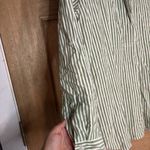 Max Studio Max‎ Studio women’s green and White Striped Blouse shirt button down size S Photo 2