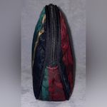 Oscar de la Renta  Vintage Makeup Toiletry Bag Maroon/Green/Gold Tapestry Print Photo 3