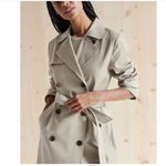 Jenni Kayne  Women's Belted Cotton Blend Trench Coat Light Tan Size Medium NWT Photo 2