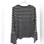 Lucky Brand  soft Black and Gray Striped Sweater bell sleeve sz s/sp Photo 9