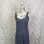 Daily‎ Ritual Cozy Knit Rib Heathered Blue Gray Tiered Tank Dress Size XS Photo 3