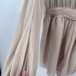 Lipsy London bell sleeve tan romper‎ size 6 Photo 2