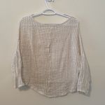 Bluetique White Crotchet 3/4 Sleeve Cropped Shirt Photo 4
