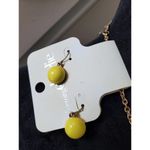 Charming Charlie  Women's Yellow Ball Beaded Statement Necklace Bib Necklace Set Photo 4