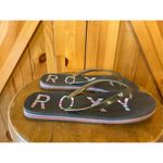 Roxy  Women's Black Multicolor Flip Flops Size 6-7 Photo 1