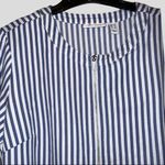 Denim & Co  super cute blue and white striped zip up jacket/top Photo 4