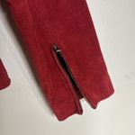 wilson's leather Vtg  Red Leather suede zip up Jacket 90s retro size large Photo 12
