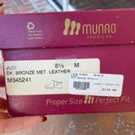 Munro  leather Bronz metallic platform clogs sz 8.5 Photo 5