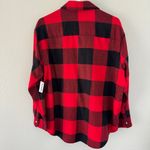 Old Navy Red Black Plaid Classic Top, size M Photo 2