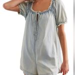 We The Free Free People
Daisy Denim Square Neck Short Puff Sleeve Babydoll Romper Photo 3