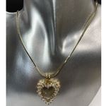 Danecraft Gold Over 925 Sterling Silver Heart CZ Necklace Photo 2