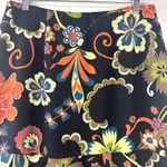 BENTLEY A. Y2K Black Multicolor Floral Midi Skirt Ruffles Womens 8 Fairy Whimsy Photo 1