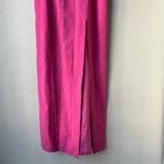 STAUD  Lollipop Pink Portrait Sleeveless Square Neck Slit‎ Maxi Dress Size 8 Photo 4