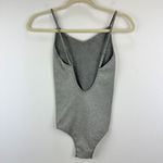 Free People NEW Bodysuit Open Back Gray Sleeveless V Neck Stretch Basics XS/S Photo 5