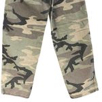 Topshop SZ 2 Camo Jeans High-Rise Green Button-Flap Pockets Wide-Leg Zip-Fly Photo 6