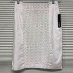 Apt. 9  NWT White Eyelet Panel Pencil Skirt Size 4 Photo 0