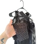 Self Portrait Black Purl Knit Lace Cut Out Dress Size 8 Photo 9