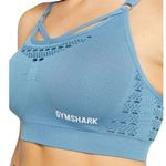 Gymshark Bra Top Womens XS Energy Seamless Strappy Laser Cut Workout Stone Blue Photo 13
