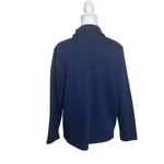 Breckenridge Petite Blue Snowman Button Front Cardigan Large Winter Holiday Warm Photo 5