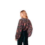 NWT Band of the Free Women XS Paisley Tie Front Crop Top Boho Chic Western Blue Photo 3