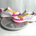 Barbie Mattel Women’s Sneakers White Pink Yellow Retro Style Shoes Size 7 Photo 4