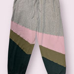 Free People Movement All or Nothing Patchwork Sweatpants Gray Pink Olive Navy L Size L Photo 0