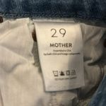 Mother High Waisted Looker Ankle Fray Thrilling Shots Distressed Cotton Size 29 Blue Photo 4