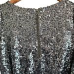 Madewell Broadway & Broome Sequin Metallic Short Sleeve Boat Neck Mini Dress Silver 0 Photo 7