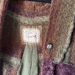 Tolle Amine Women's Asymmetrical Knit Vest Duster Patchwork Boho Art to Wear Green Size XL Photo 3