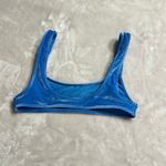 Triangl Swimwear Abbey Bikini Top Women's Small Blue Velvet Neoprene Photo 4