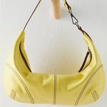 Free People NWOT  Real World Leather Clutch Shoulder Bag Color Yellow/Limoncello Photo 0