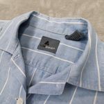 Liz Claiborne Lizwear Vintage Blue Pin Stripe Darted Waist Button Up Shirt size Small Photo 1