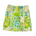 Lilly Pulitzer  Short Skirt Womens Size 4 Floral Patchwork Preppy Cotton Casual Photo 0
