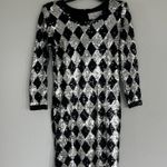 Adrienne Vittadini  Vintage 80’s Sequin Checkered Disco Dress Size 6    Photo 0